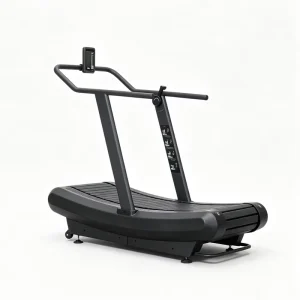 Manual Human Powered Curved Running Machine No Power Needed Metal LED Display Speed 1-20km/h for HIIT Studio Fitness Center