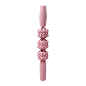 Manual Massage Rolling Stick, PP/EVA, 30cm, 3 Rollers for Yoga
