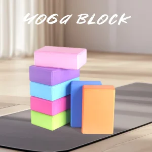 Manufacturer Direct Sale EVA Yoga Brick Pilates Eco-Friendly Non-Slip High Density Fitness Single Color Yoga Blocks 120g 180g