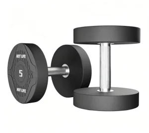 Manufacturer Factory Rubber-Coated Round Dumbbells for Weightlifting