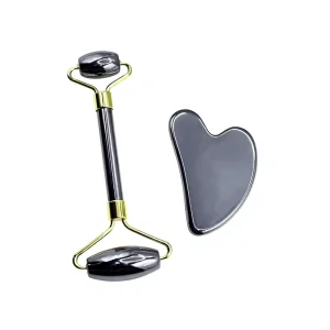 Manufacturer Natural Terahertz Gemstone Facial Massager Roller Gua Sha Board Set for Face and Body 99.99%