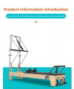 Manufacturer Oak Wood Pilates Reformer with Half Tower for Pilates Studio Fitness