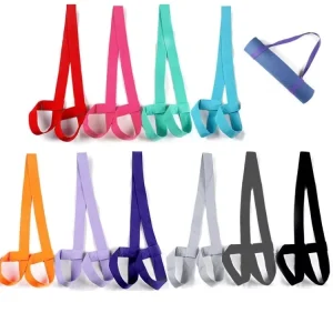 Manufacturer Portable Cotton Yoga Mat Strap 150 x 3.8 cm Eco-Friendly Washable Adjustable Carrying Strap