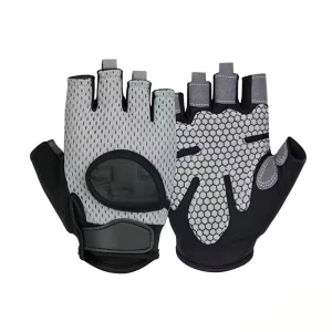 Manufacturer Summer Half-Finger Wrist Support Gym Gloves Breathable Hollow-Back Anti-Slip Sponge Fitness Mitts