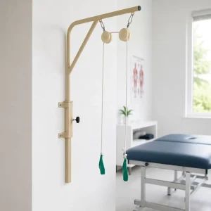 Manufacturer Supplied Adjustable Oak Wood Suspension Ring Pulley System Pulley Mounted Rings for Commercial Indoor Training