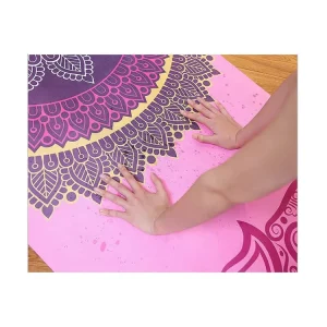 Manufacturer Supplies Printed Folding Portable Non slip Yoga Towel Natural Rubber Suede Yoga Mat