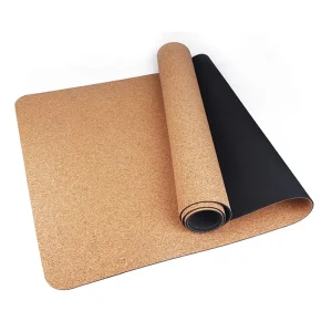 Manufacturer Supply Oak Cork and Natural Rubber Non-Slip Yoga Mat