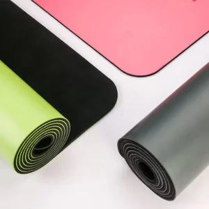 Manufacturer Supply Printed 5mm Natural Rubber Yoga Mat with PU, Non-Slip, Sweat-Absorbent, Foldable
