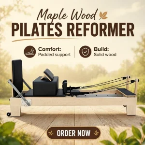 Maple Pilates Exercise Bed Foldable Steel Legs Portable Adjustable Factory Direct Supply