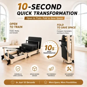Maple Rapid Pilates Reformer Fold Pilates Reformer for Multi use Event Centers Bulk Supply