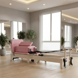 Maple Wood Foldable Pilates Reformer for Home CE ISO