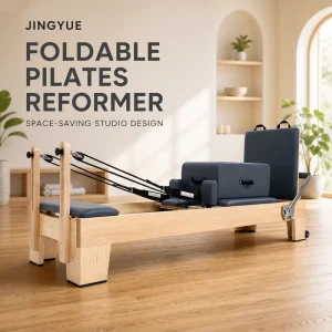 Maple Wood Frame Pilates Reformer Bed with Ladder Barrel, Spring Tension, and Smooth Sliding Rail System