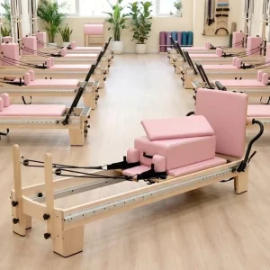 Maple Wood Pilates Reformer, Adjustable, Full Track, Commercial, CE