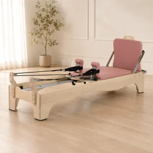 Maple Wood Pilates Reformer Machine Commercial Fitness Equipment with Custom Upholstery