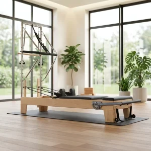 Maple Wood Pilates Reformer With Half Tower MJD W23A for Studio Training