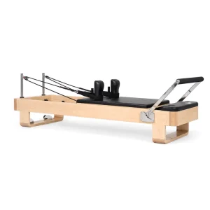 Maple Wood Pilates Reformer with Solid Wood Frame for Home Fitness