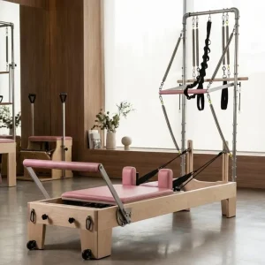 Maple Wood Pilates Reformer with Tower for Physiotherapy CE ISO