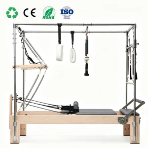Maple Wood Pilates Reformer with Tower for Pilates Studio