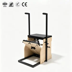Maple Wood Stability Chair Space-Saving Pilates Chair with Removable Handles for Core Training