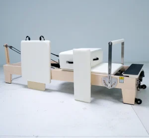 Maple and Walnut Pilates Equipment Set for Home Use with Pilates Reformer