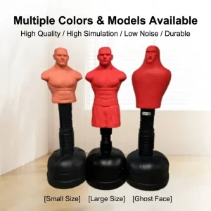 Martial Arts Human-Shaped Boxing Dummy Sandbag with PVC Material, Adjustable Height, Water or Sand Filling