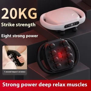 Massage Gun with 8 Heads and 9 Speeds Deep Tissue Percussion Massager for Muscle Recovery Leg Pain Relief and Relaxation