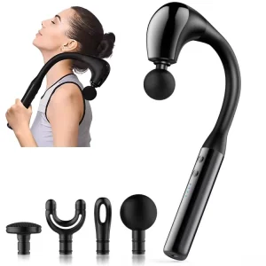 Massage Gun with Extension Handle for Back, Neck, Shoulders, Waist and Legs, Portable Pain Relief