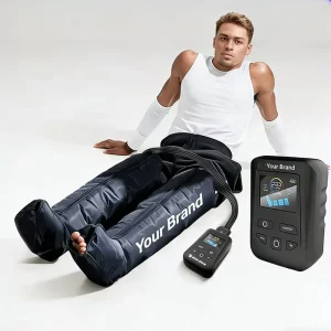 Massage Therapy Sports Recovery Air Compression Boots with 4 Chambers and Rechargeable Lithium Battery