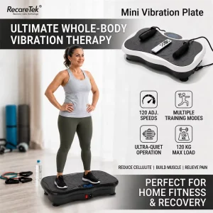 Massage Vibration Plate Exercise Machine, Mini Standing Fitness Platform for Home Use
