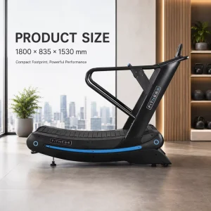 Mechanical Curved Treadmill with LED Screen 1-20km/h Curved Running Machine for Home Gym Exercise Aerobic Fitness Equipment