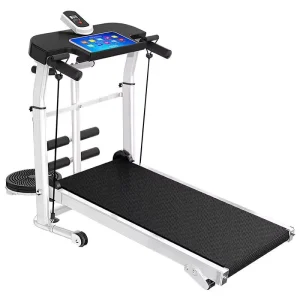 Mechanical Non Electric Folding Treadmill with Adjustable Incline Movable Wheels 150KG Max Load Walking Exercise Machine