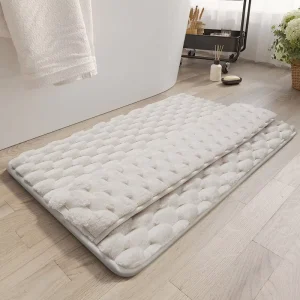Memory Foam Bath Mat 31×20 Non-Slip Machine Washable Quick-Dry Absorbent Bathroom Floor Mat