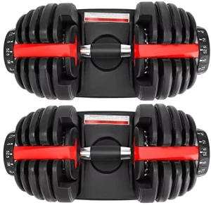 Men’s Adjustable Dumbbells 24kg/40kg for Indoor Fitness