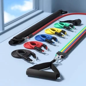 Men’s Elastic Resistance Band Set for Pull Ups Back Strength Chest Muscle Training