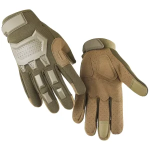 Men’s Half-Finger Microfiber Tactical Gloves for Mountaineering Hiking Motorcycle Riding with Touchscreen Function