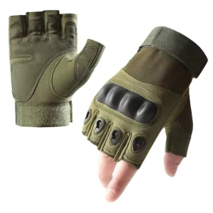 Men’s Half-Finger Tactical Gloves for Outdoor Sports Non-Slip Wear-Resistant Fitness Training Mountaineering