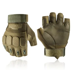 Men’s Half-Finger Touchscreen Motorcycle Cycling Gloves Non-Slip Lightweight Polyester