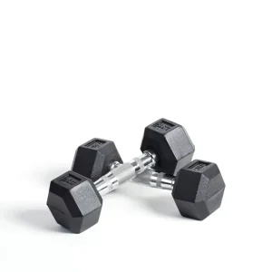 Men’s High Quality Hexagonal Solid Steel & PVC Dumbbell for Body and Arm Muscle Training Home Fitness Equipment