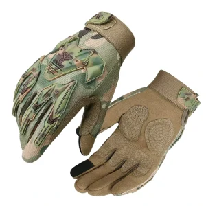 Men’s Outdoor Hunting Gloves, Tactical Camouflage, Touch Screen, Anti-Slip Hand Protection