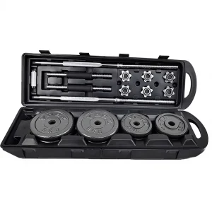 Men’s Painted Finish Detachable Adjustable Dumbbell Set 10kg/20kg/30kg Portable for Core Exercises