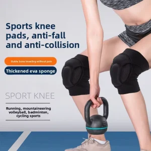 Men’s Sports Knee Pads with Spandex and Sponge Protection for Volleyball, Football, Dance, and Crawling