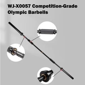 Men’s Standard Threaded Steel Weightlifting Barbell Bar