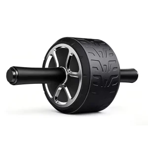 Metal Electroplated Widened Anti-Slip Single-Wheel Ab Roller for Home and Gym Core Training