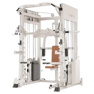 Metal Foldable Commercial Multifunctional Smith Machine Bench Press Squat Rack Combo Indoor Fitness Equipment