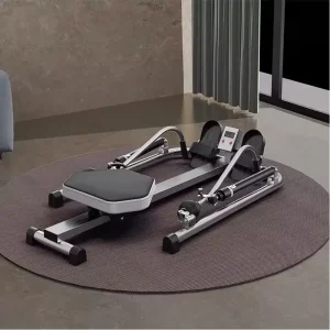 Metal Foldable Hydraulic Water Rower with Full Motion and Adjustable Resistance for Home Use