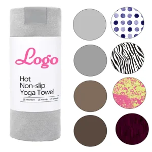 Microfiber Non-Slip Yoga Mat Towel with Grip Dots, Sweat-Absorbent, for Hot Yoga and Pilates