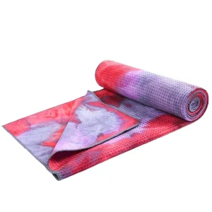 Microfiber Tie-Dye Yoga Towel with Non-Slip Surface for Sports and Gym