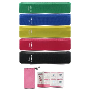 Mini 5 Different Level Booty Bands for Exercise Thin Anti-slip Resistance Band Fitness Workout Hip Bands for Exercise