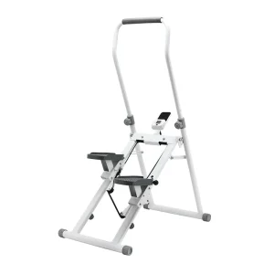 Mini Adjustable Stair Stepper Machine with LCD Display, Steel and Plastic Construction, Collapsible Design