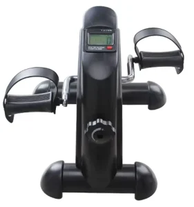 Mini Cycle Portable Home Use Iron and ABS Leg and Foot Pedal Exerciser with Scan, Time, and Pulse Monitor